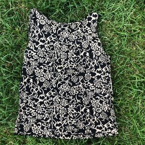 Ann Taylor black and gold top